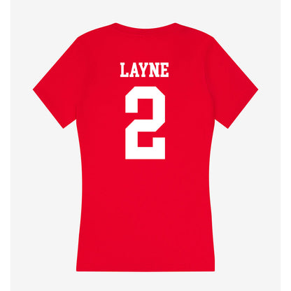 New Mexico - NCAA Football : Jack Layne - Women's V-Neck T-Shirt-1