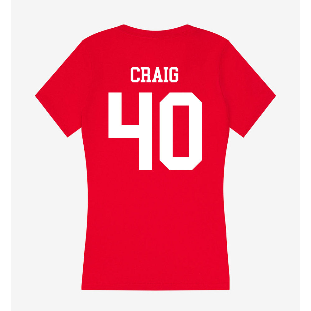 New Mexico - NCAA Women's Basketball : Clarissa Craig - Women's V-Neck T-Shirt-1