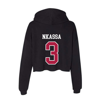 Detroit Mercy - NCAA Men's Soccer : Tom Nkassa - Women's Crop Fleece Hoodie-1