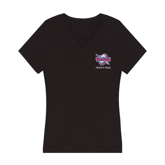Detroit Mercy - NCAA Men's Track & Field : John Almeda - Women's V-Neck T-Shirt-0