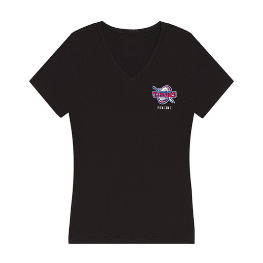 Detroit Mercy - NCAA Women's Fencing : Riya Panicker - Women's V-Neck T-Shirt-0