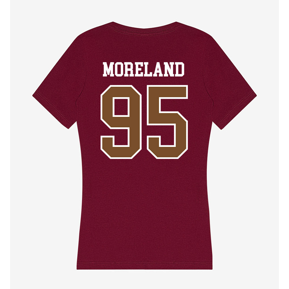 Montana - NCAA Football : Derek Moreland - Women's V-Neck T-Shirt-1