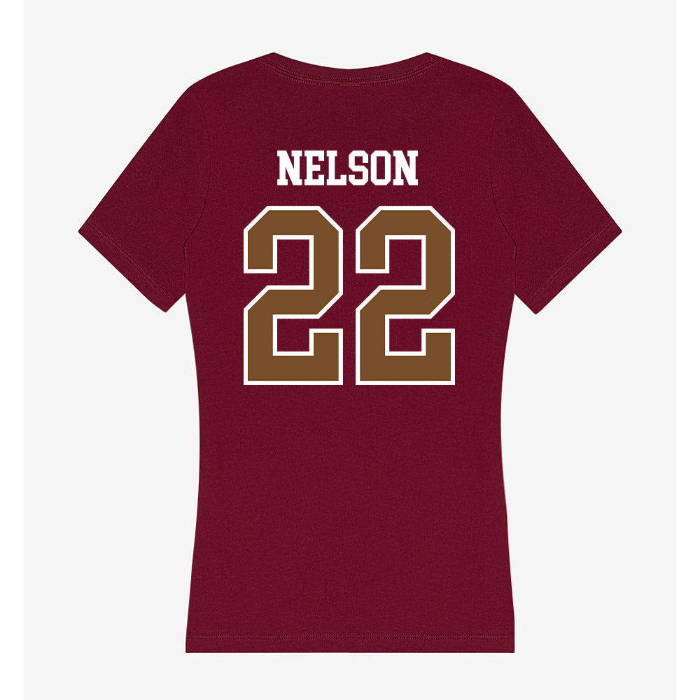 Montana - NCAA Softball : Makinzie Nelson - Women's V-Neck T-Shirt-1