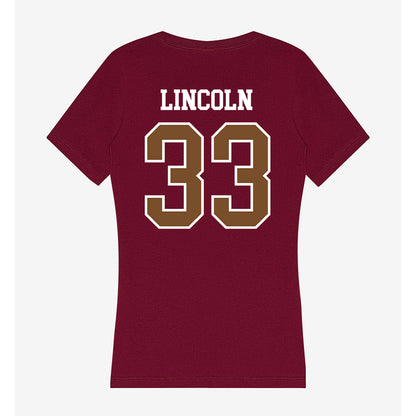 Montana - NCAA Women's Basketball : Adria Lincoln - Women's V-Neck T-Shirt-1