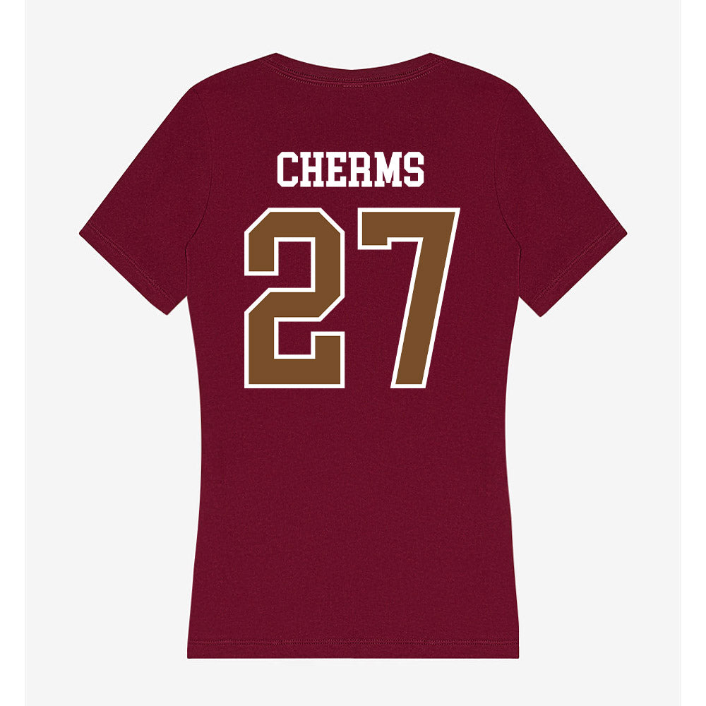 Montana - NCAA Softball : Jessica Cherms - Women's V-Neck T-Shirt-1