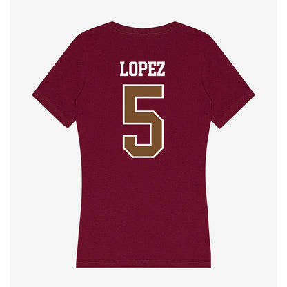 Montana - NCAA Softball : Grace Lopez - Women's V-Neck T-Shirt-1