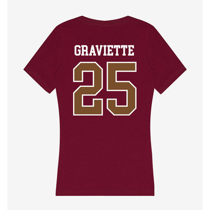 Montana - NCAA Softball : Gracyn Graviette - Women's V-Neck T-Shirt-1