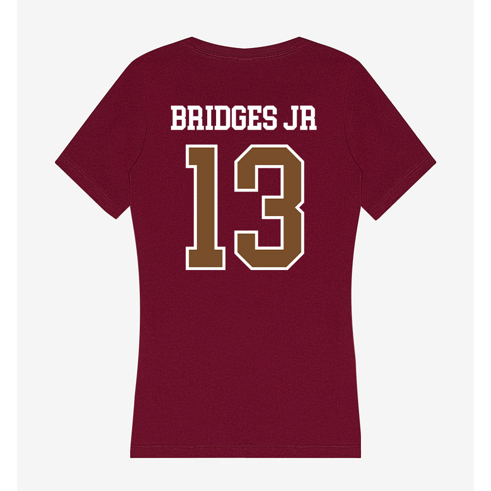 Montana - NCAA Football : Lekeldrick Bridges Jr - Women's V-Neck T-Shirt-1