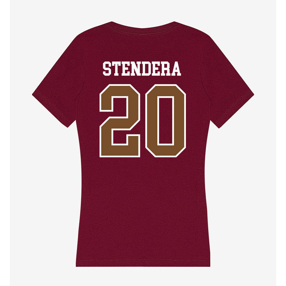 Montana - NCAA Women's Soccer : Addison Stendera - Women's V-Neck T-Shirt-1