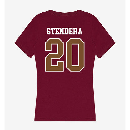 Montana - NCAA Women's Soccer : Addison Stendera - Women's V-Neck T-Shirt-1