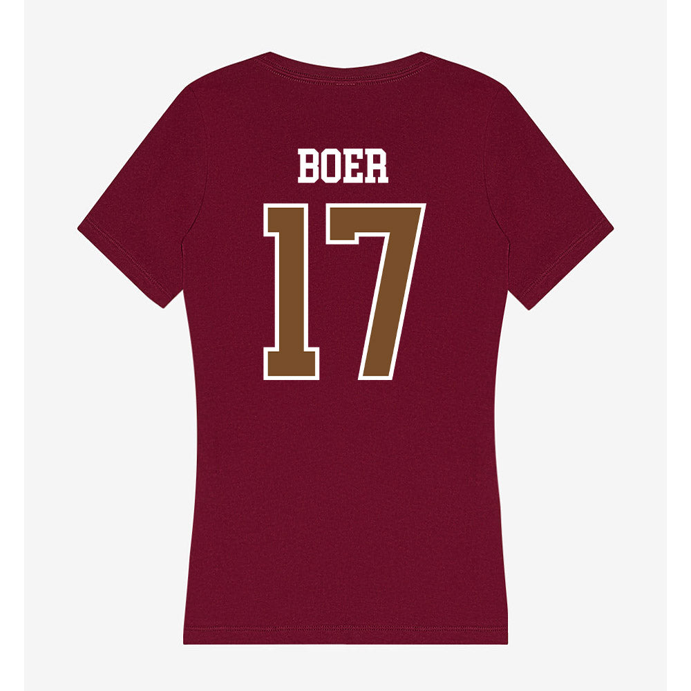 Montana - NCAA Softball : Hailey Boer - Women's V-Neck T-Shirt-1