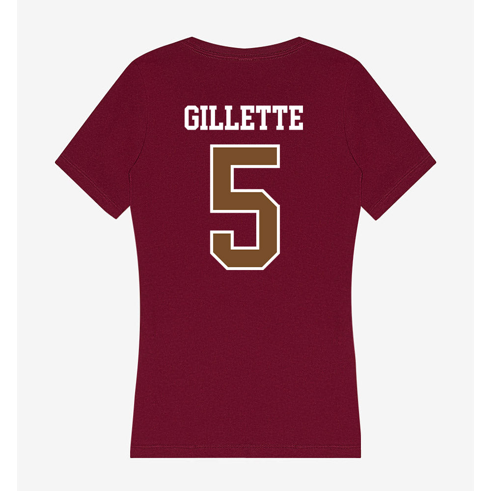 Montana - NCAA Women's Basketball : Kennedy Gillette - Women's V-Neck T-Shirt-1