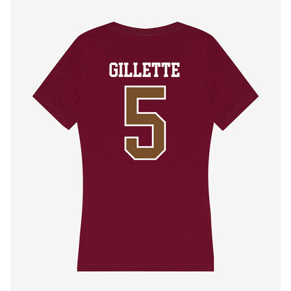 Montana - NCAA Women's Basketball : Kennedy Gillette - Women's V-Neck T-Shirt-1