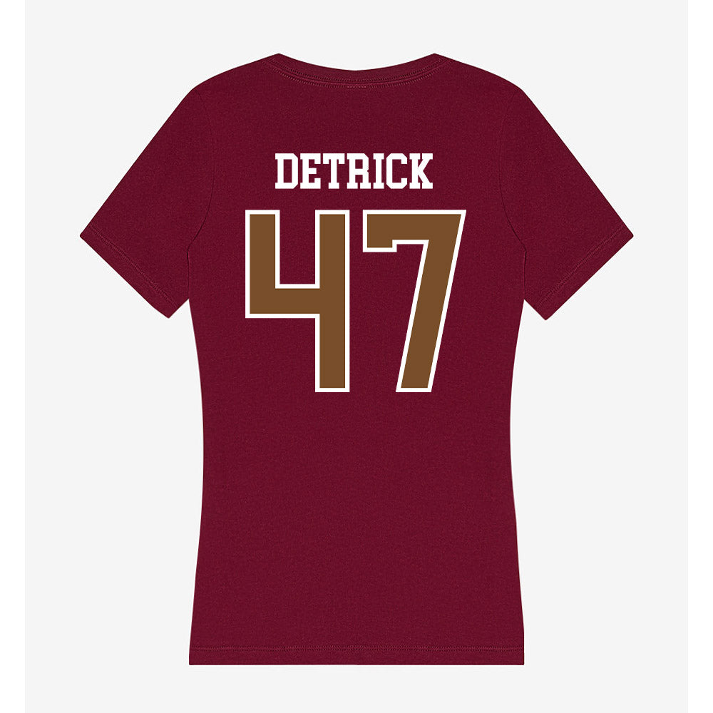 Montana - NCAA Football : Kellen Detrick - Women's V-Neck T-Shirt-1