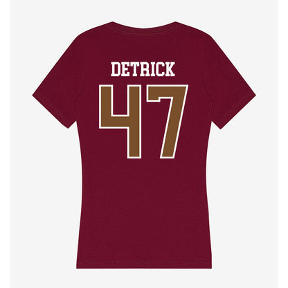 Montana - NCAA Football : Kellen Detrick - Women's V-Neck T-Shirt-1