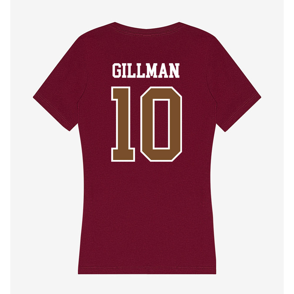 Montana - NCAA Football : Eli Gillman - Women's V-Neck T-Shirt-1