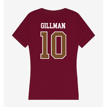 Montana - NCAA Football : Eli Gillman - Women's V-Neck T-Shirt-1