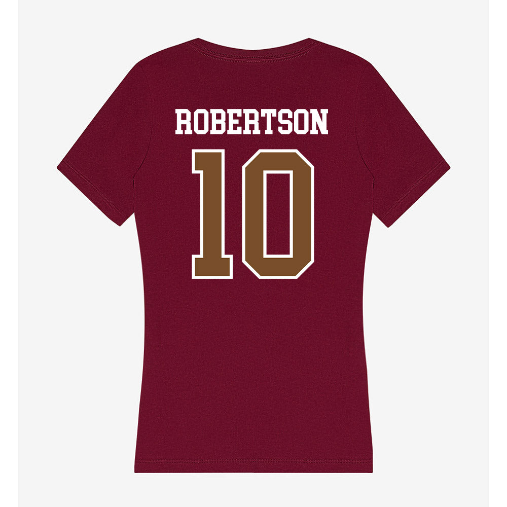 Montana - NCAA Women's Soccer : Lydia Robertson - Women's V-Neck T-Shirt-1