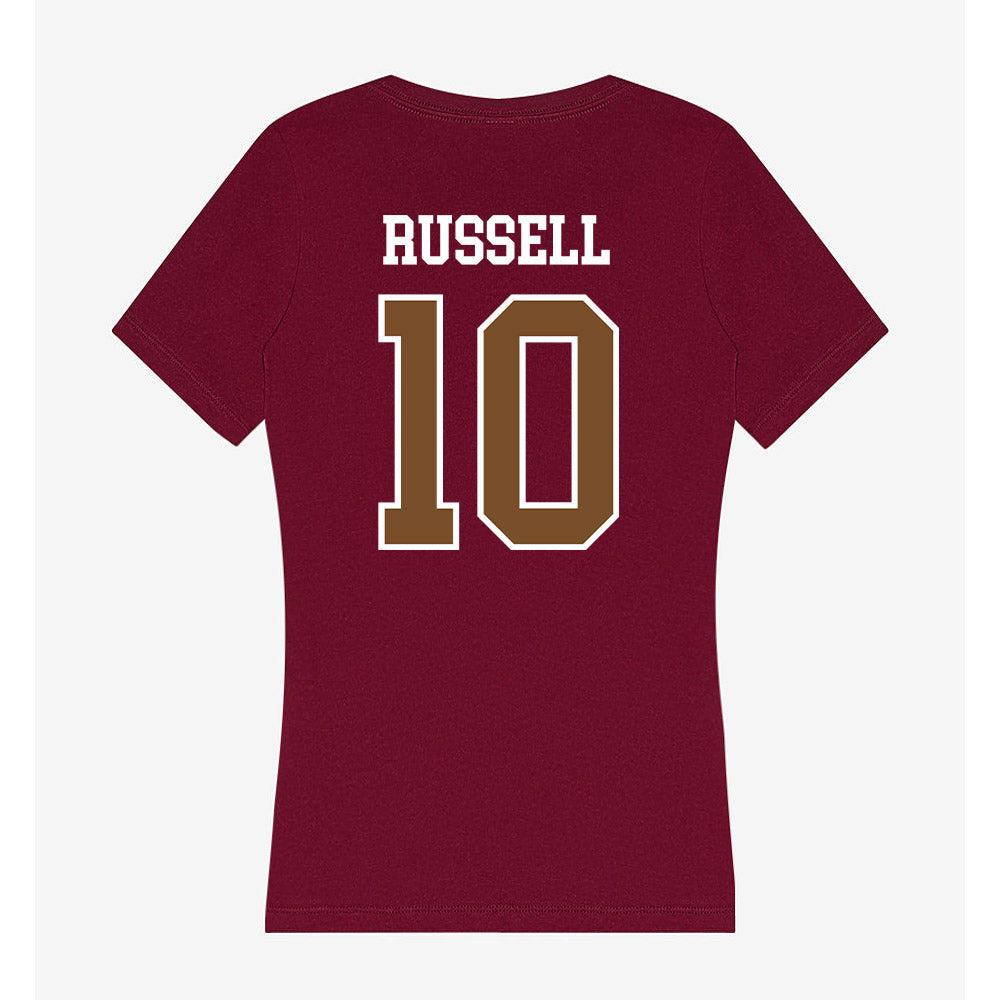 Montana - NCAA Women's Volleyball : Delaney Russell - Women's V-Neck T-Shirt-1