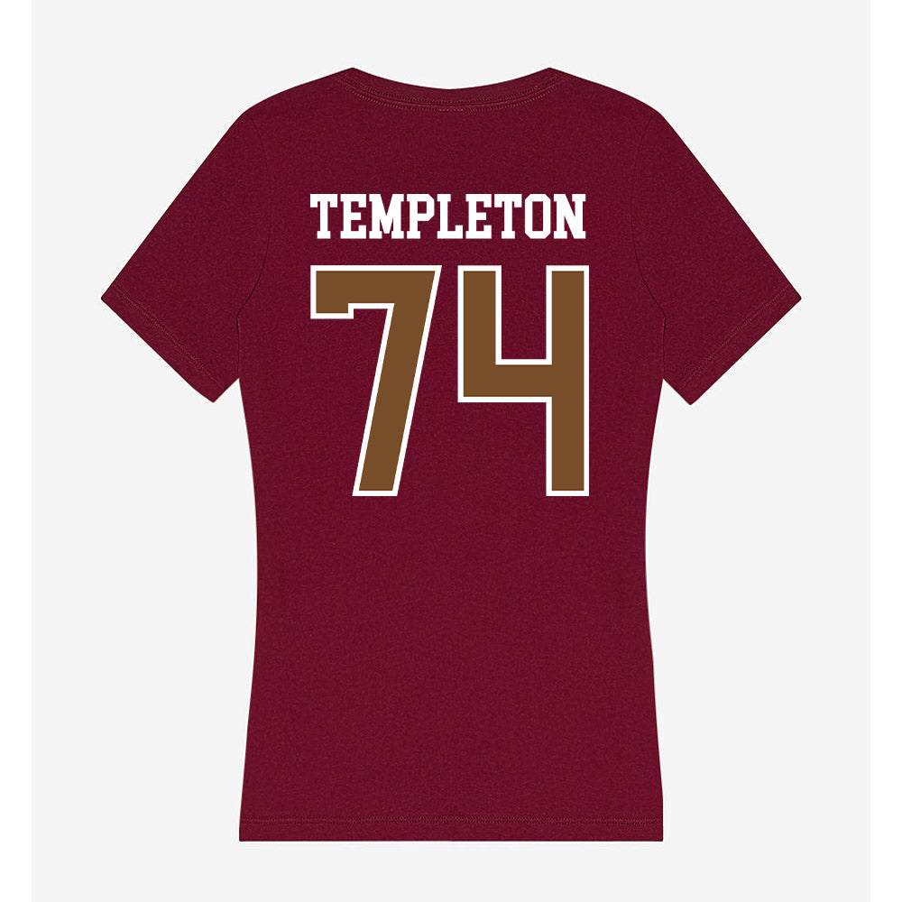 Montana - NCAA Football : Tate Templeton - Women's V-Neck T-Shirt-1
