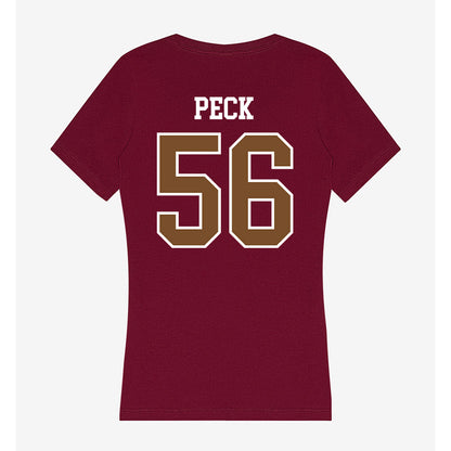 Montana - NCAA Football : Hunter Peck - Women's V-Neck T-Shirt-1