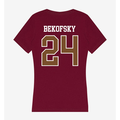 Montana - NCAA Softball : Mackenzie Bekofsky - Women's V-Neck T-Shirt-1