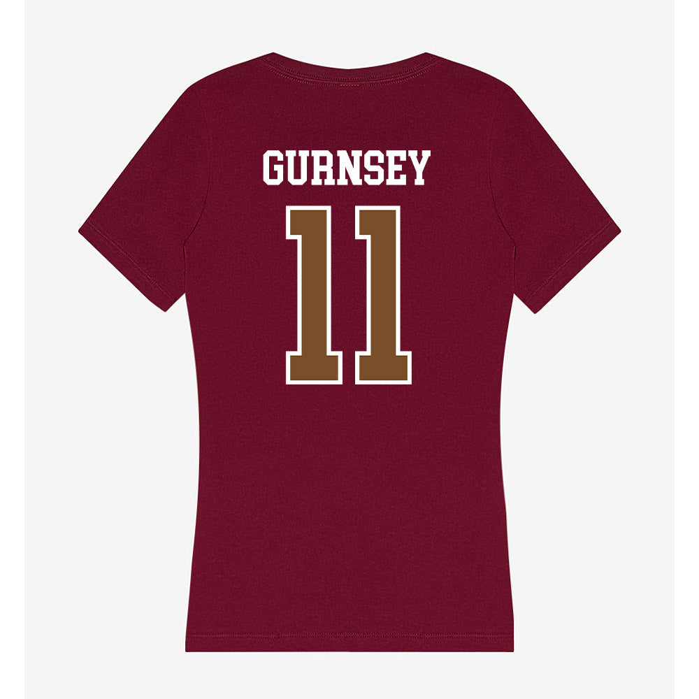 Montana - NCAA Football : Cameron Gurnsey - Women's V-Neck T-Shirt-1