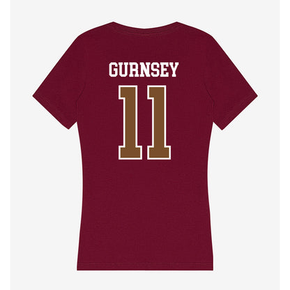 Montana - NCAA Football : Cameron Gurnsey - Women's V-Neck T-Shirt-1