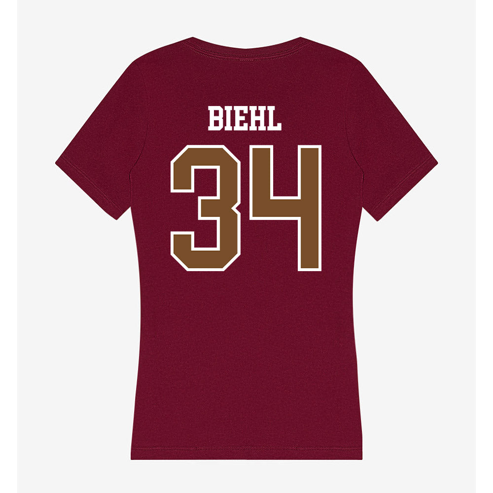 Montana - NCAA Softball : Danielle Biehl - Women's V-Neck T-Shirt-1