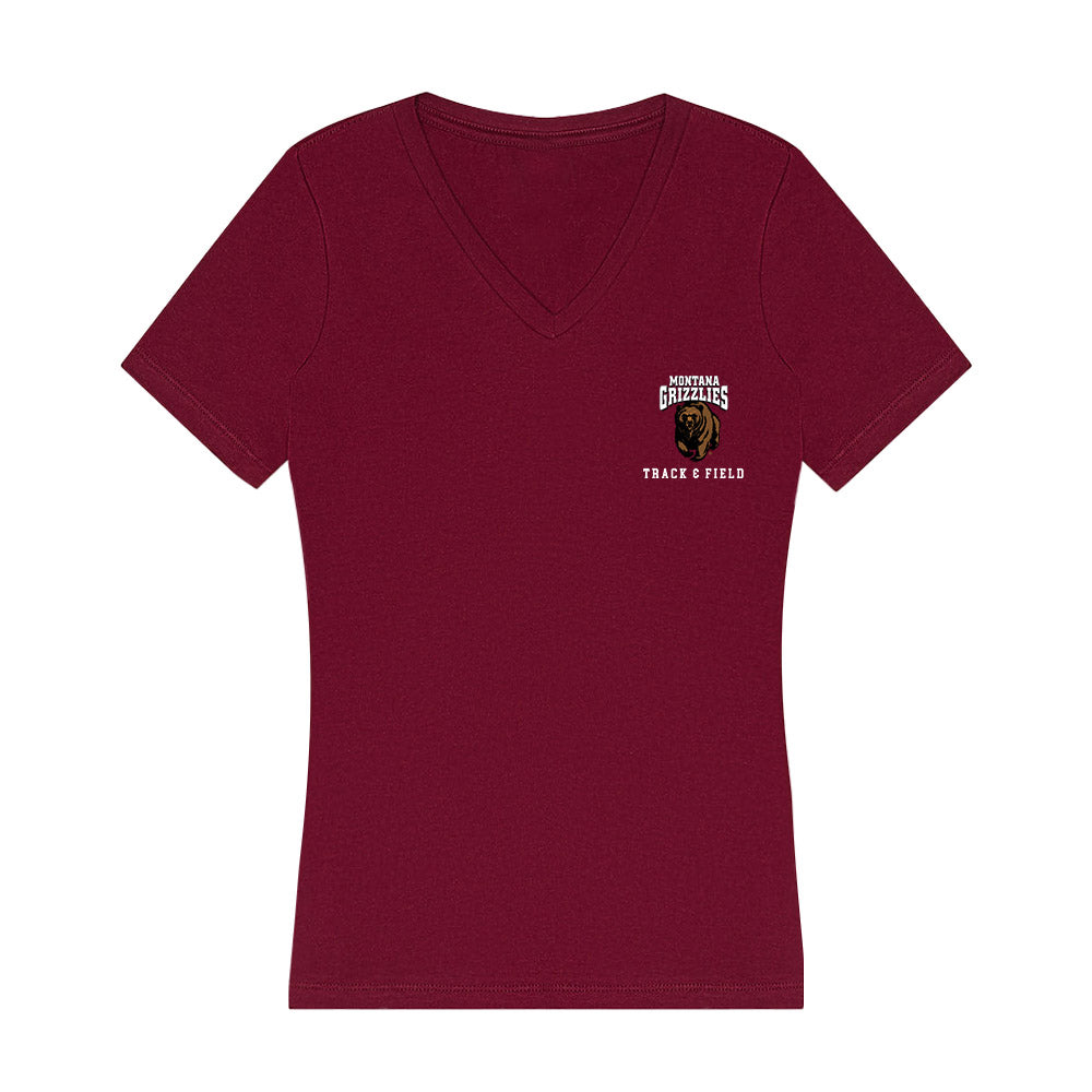 Montana - NCAA Women's Track & Field : Jaidyn Pevey - Women's V-Neck T-Shirt-0
