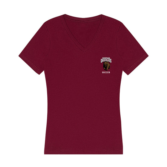 Montana - NCAA Women's Soccer : Lucie Rokos - Women's V-Neck T-Shirt-0