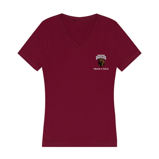 Montana - NCAA Men's Track & Field : Michael Cullen - Women's V-Neck T-Shirt-0