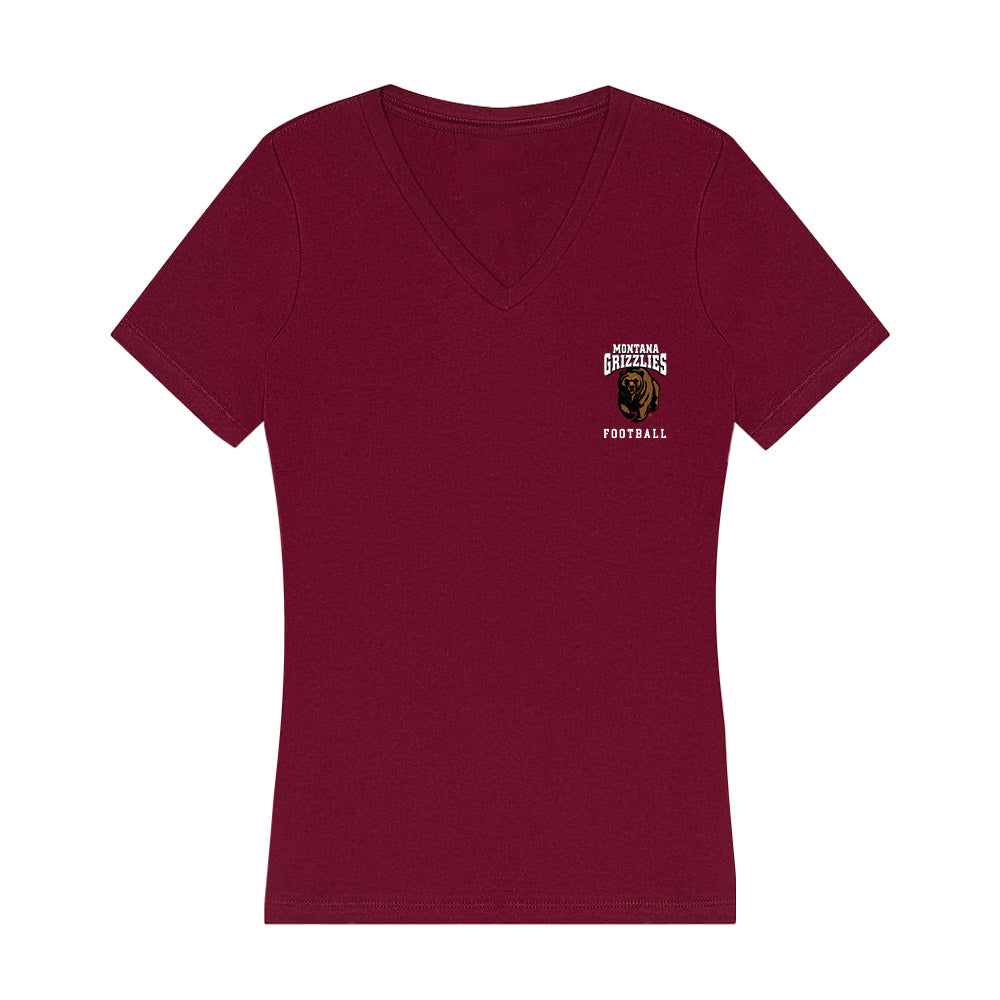 Montana - NCAA Football : Lekeldrick Bridges Jr - Women's V-Neck T-Shirt-0