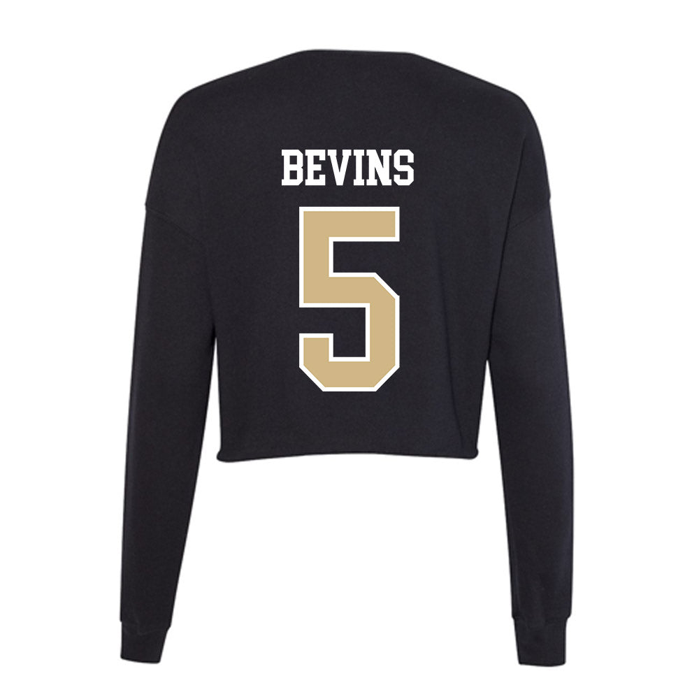 GWU - NCAA Men's Basketball : Ty Bevins - Women's Cropped Crew Fleece-1