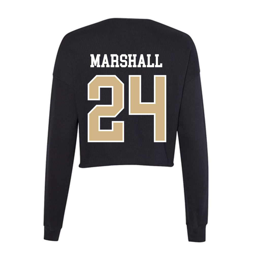 GWU - NCAA Men's Basketball : Tyrone Marshall - Women's Cropped Crew Fleece-1
