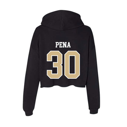 GWU - NCAA Men's Soccer : Diego Pena - Women's Crop Fleece Hoodie-1