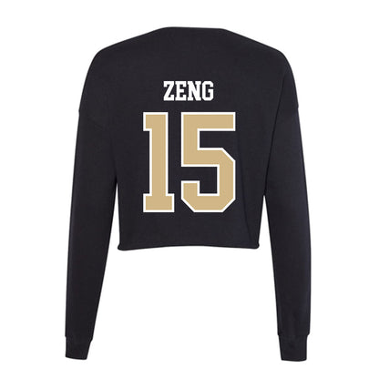 GWU - NCAA Women's Volleyball : Lydia Zeng - Women's Cropped Crew Fleece-1