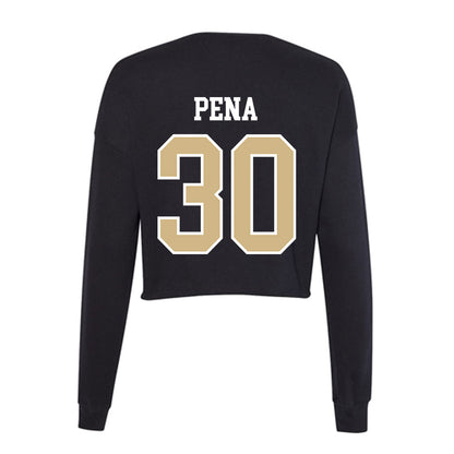 GWU - NCAA Men's Soccer : Diego Pena - Women's Cropped Crew Fleece-1