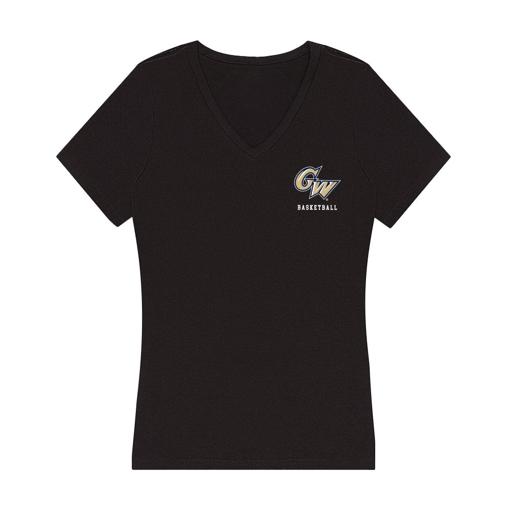 GWU - NCAA Women's Basketball : Caia Loving - Women's V-Neck T-Shirt-0