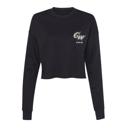 GWU - NCAA Women's Rowing : Abigail Bradley - Women's Cropped Crew Fleece-0