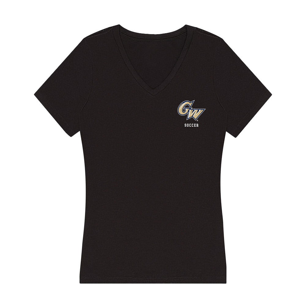 GWU - NCAA Men's Soccer : Ben McGovern - Women's V-Neck T-Shirt-0