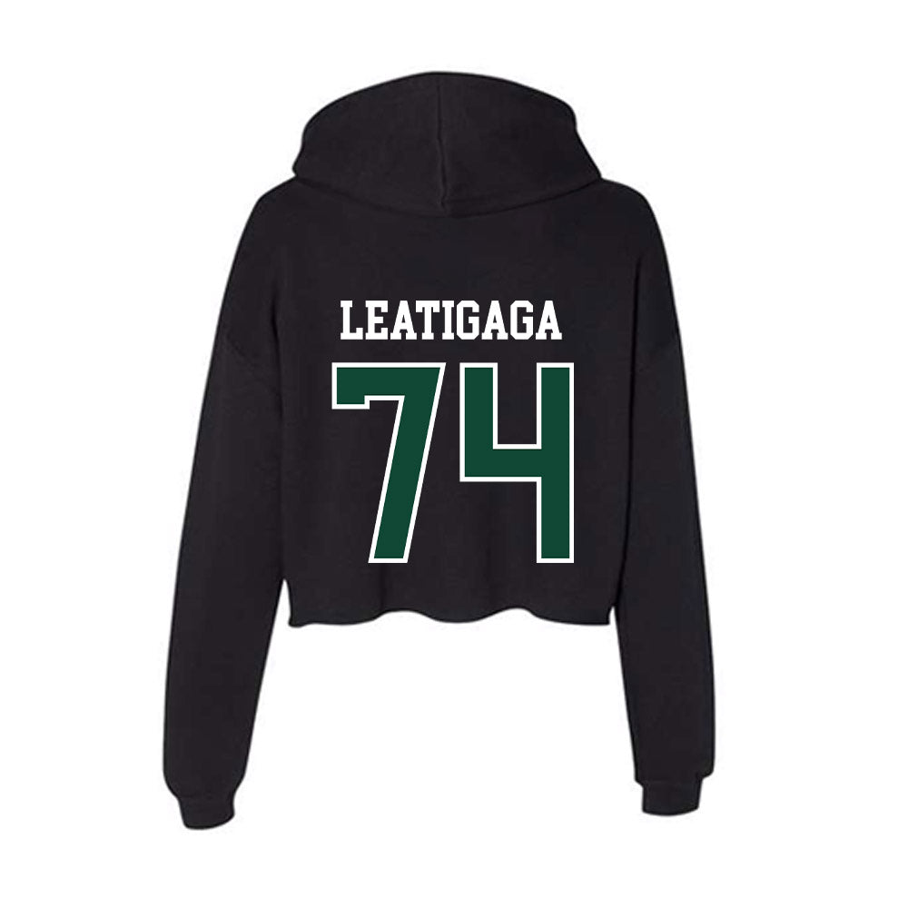 Portland State - NCAA Football : Pule Leatigaga - Women's Crop Fleece Hoodie-1