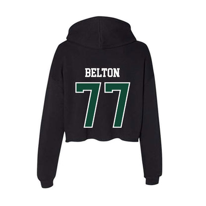Portland State - NCAA Football : Jakob Belton - Women's Crop Fleece Hoodie-1