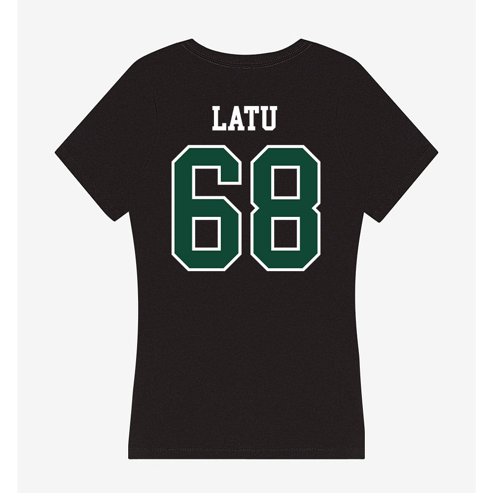 Portland State - NCAA Football : Semisi Latu - Women's V-Neck T-Shirt-1