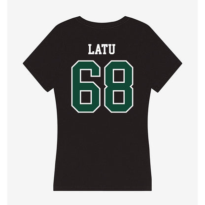 Portland State - NCAA Football : Semisi Latu - Women's V-Neck T-Shirt-1