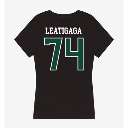 Portland State - NCAA Football : Pule Leatigaga - Women's V-Neck T-Shirt-1