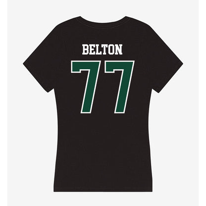 Portland State - NCAA Football : Jakob Belton - Women's V-Neck T-Shirt-1