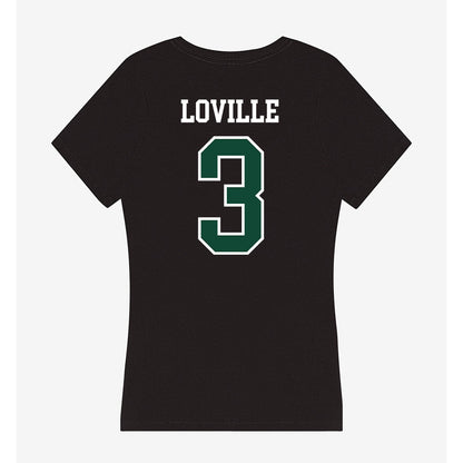 Portland State - NCAA Football : Terence Loville - Women's V-Neck T-Shirt-1