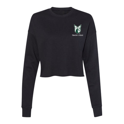 Portland State - NCAA Men's Track & Field : Daniel Coppedge - Women's Cropped Crew Fleece-0