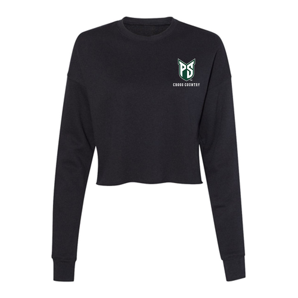 Portland State - NCAA Men's Cross Country : Mika Huber - Women's Cropped Crew Fleece-0